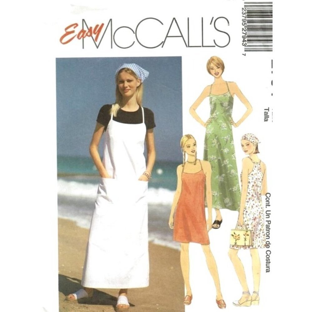 McCalls Sewing Pattern 2794 Dress Jumper Headscarf Size 4-8